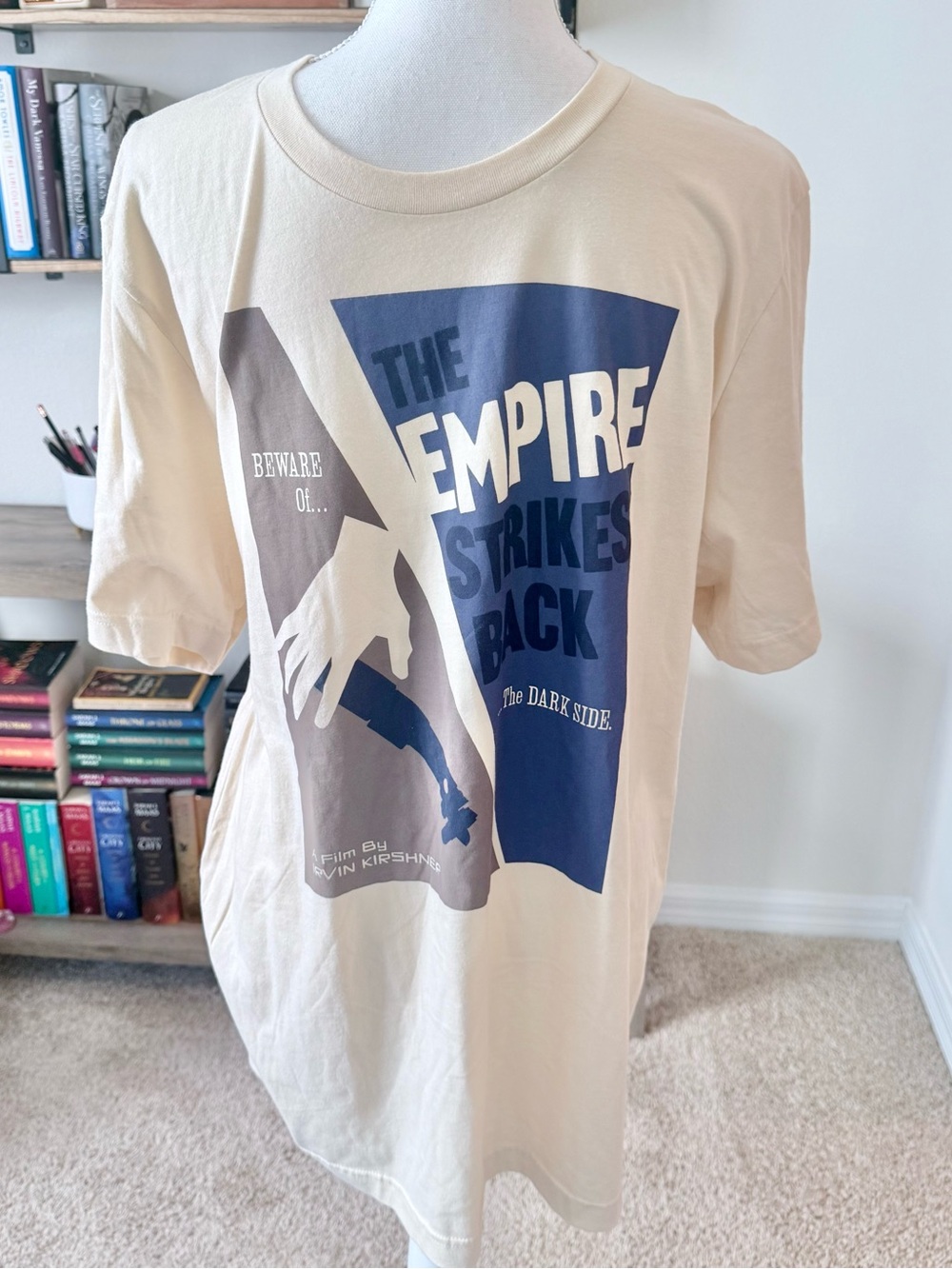 Men's Cream Graphic T-Shirt - Empire Strikes Back Design Star Wars